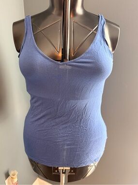 Classic Scoop Neck Tank Top - Blue